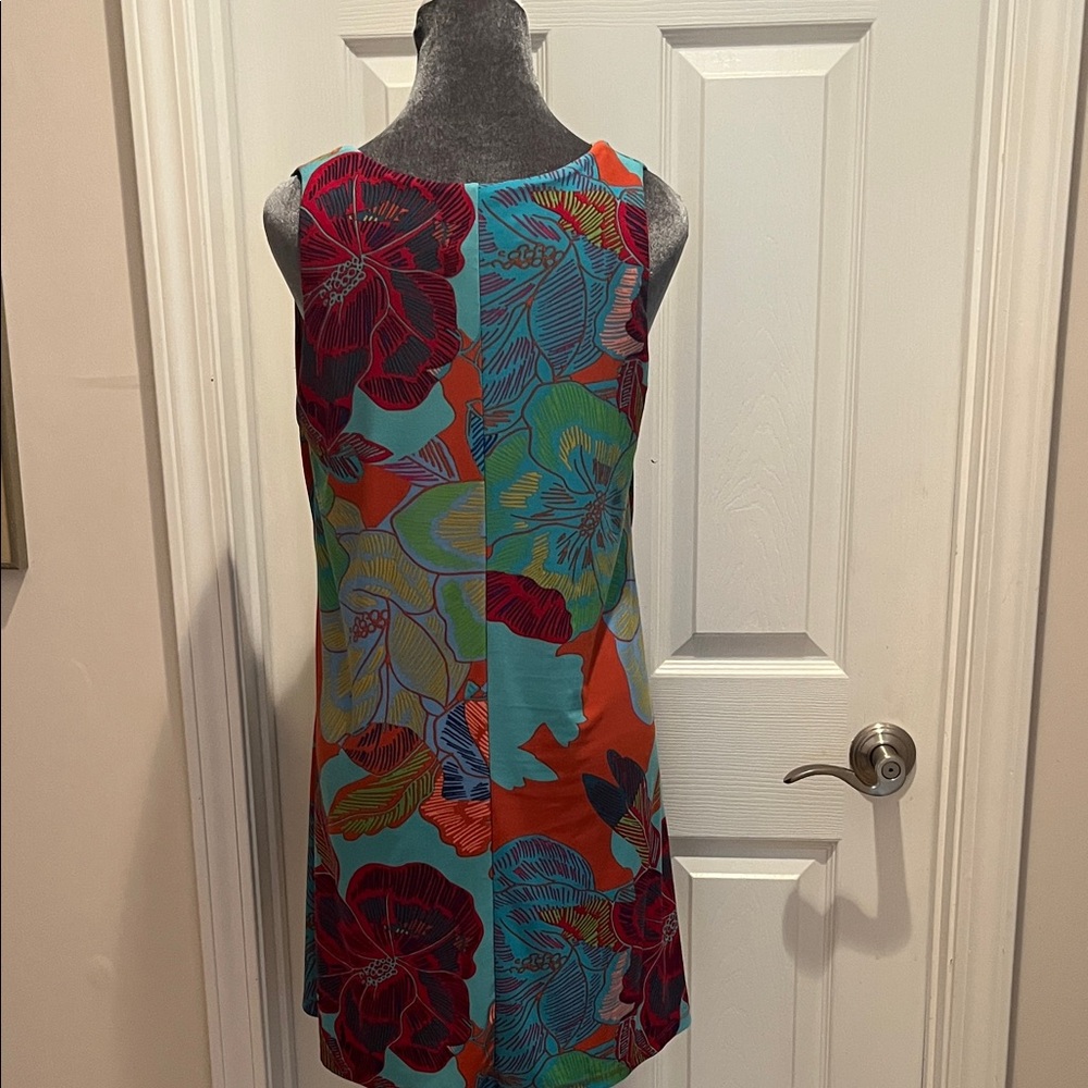 Women’s Multicolor Sleeveless Mini Dress Tunic - Picture 3 of 10